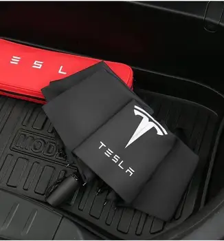 

Car for umbrella Fully automatic folding umbrella luxury car black paint For Tesla Kia car accessories folding men umbrella