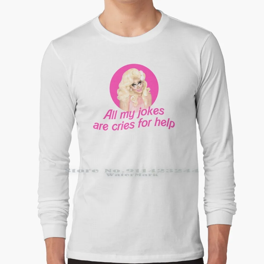 Trixie Scherzi-Maglietta Drag Race Di Rupaul 100% Puro Cotone Trixie Mattel Katya Zamo Rupaul Drag Race Alaska Bianca Del Adore