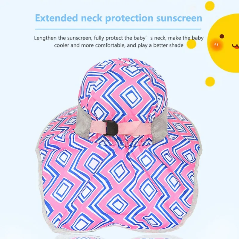Kid Bucket Hat Wide Brim Children Sun Hat Bucket Cap Sunshade UV Protection Summer Beach Girls Travel Outdoor Casual Sun Hats