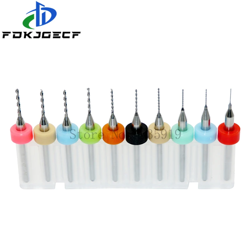 10pcs 0.3mm to 1.2mm PCB mini drill Bit tungsten steel carbide for print circuit board cnc Bits Machine | Электронные компоненты