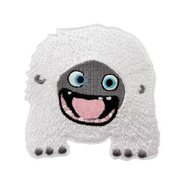 

3'' Abominable Snowman animated adventure film Embroidered Iron On Patches for clothing halloween gift party favor