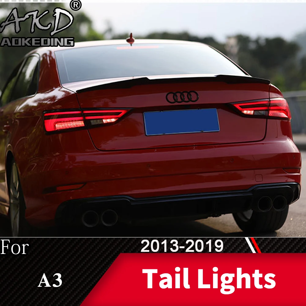 Задний фонарь для автомобиля Audi A3 2013- A3 светодиодный задние фары, противотуманные фары Габаритные огни DRL Тюнинг автомобилей, автомобильные аксессуары