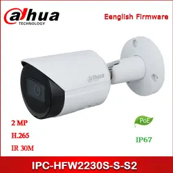 Dahua IP камера IPC-HFW2230S-S-S2 2MP ИК Пуля Поддержка сетевой камеры POE обновленная версия IPC-HFW1230S-S2