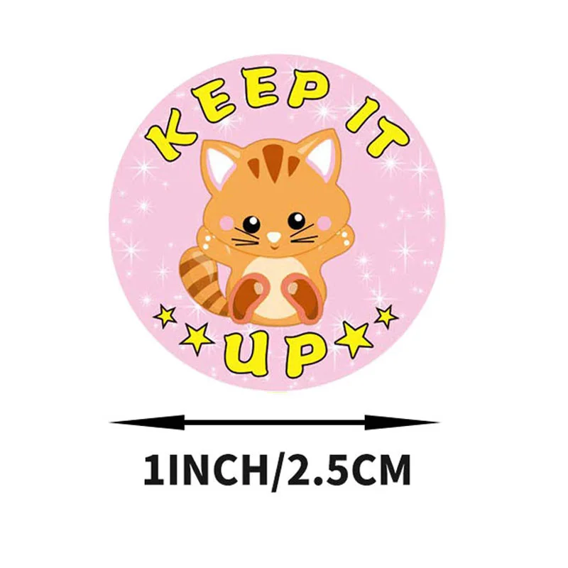 

500pcs Round Cartoon Stickers 8 styles Reward Sticker School Teacher Student Christmas Gift Scrapbooking Stationery Stickers