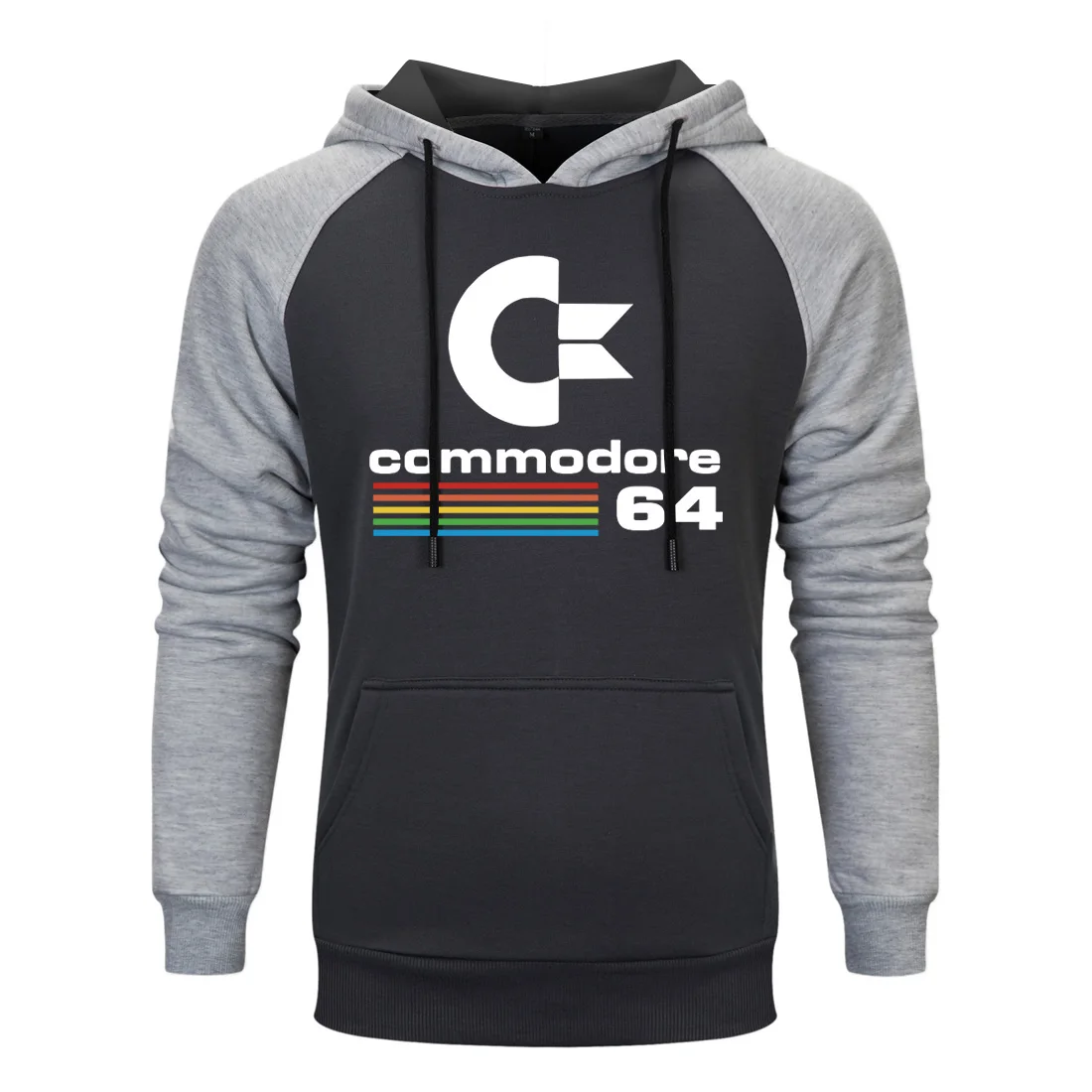 

Commodore 64 Raglan Harajuku Hoodies For Men 2020 spring autumn Hip Hop Hoody Streetwear Sweatshirts Warm Clothing Fashion Tops