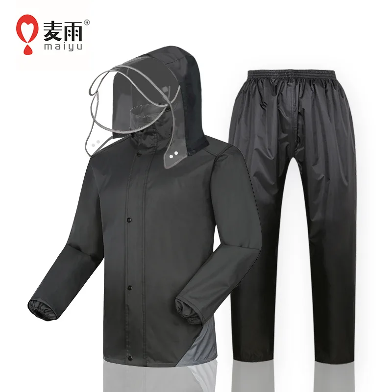 

Mai yu Factory Security Customizable Take-out Wholesale Motorcycle E-Bike Adult Fashion Split Set Raincoat
