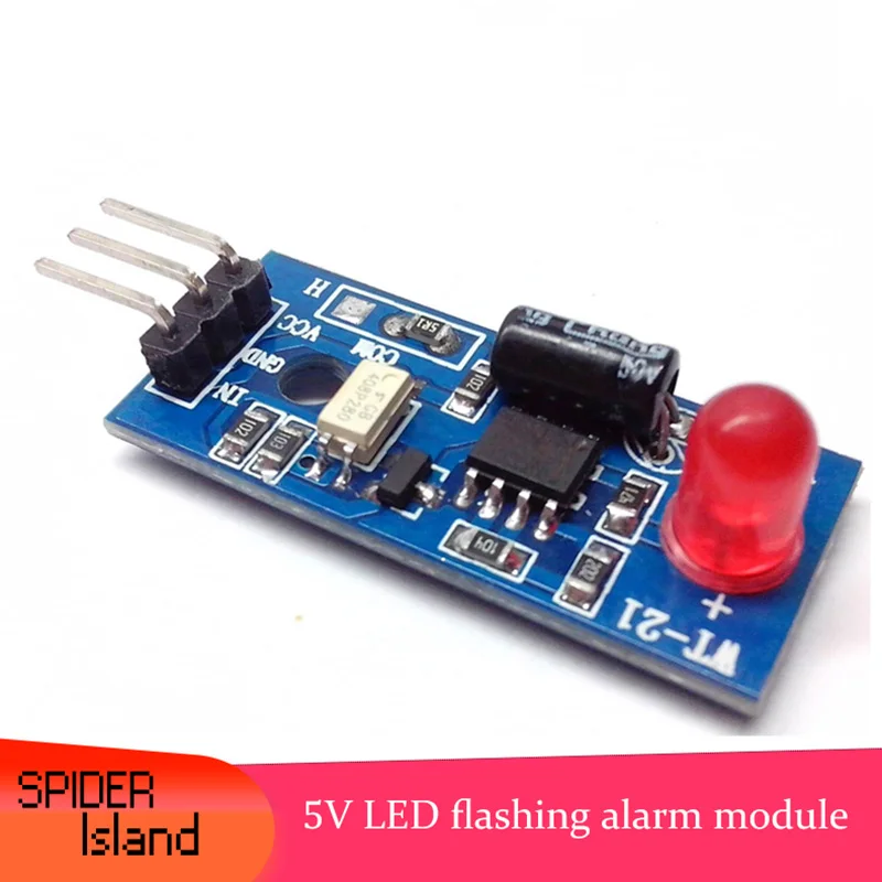 

LED flashing alarm module triggering 5VDC for Arduion learning module