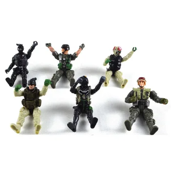 

6pcs/set Simulation Mini Action Attack Children Gift Military Figures Model Durable Modern Army Rotatable Battle Game Ornaments