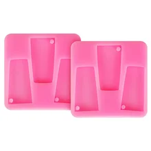 ABSS-2 штук, силиконовая форма, сделай сам, стакан для стаканов, набор, сделай сам, глянцевая форма для воды, стеклянная форма для ключей, перфорированная полимерная глина, форма для ремесла