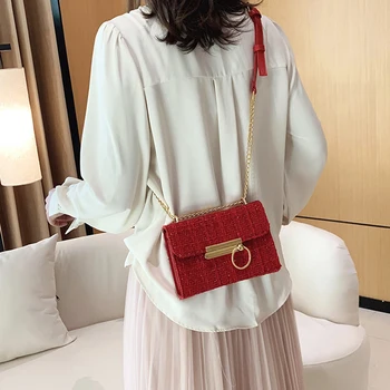 

Classic Crossbody Bags Small Women Travel Woolen Women Shoulder Messenger Satchel Bag for Ladies Elegant Decoration
