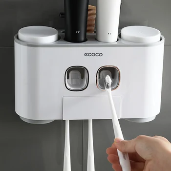 

Bathroom Toothbrush Holder Accessories Automatic Holder Toothbrush Holder Storage Cosmetics Bathroom Toothpaste Dispenser