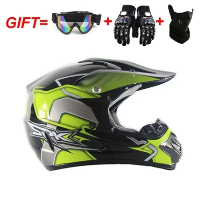 Professional Racing Motocross Casque hors route Casque Moto Capacete Moto Casco Off-road Cartoon Children Motorcycle Helmet - Цвет: 23