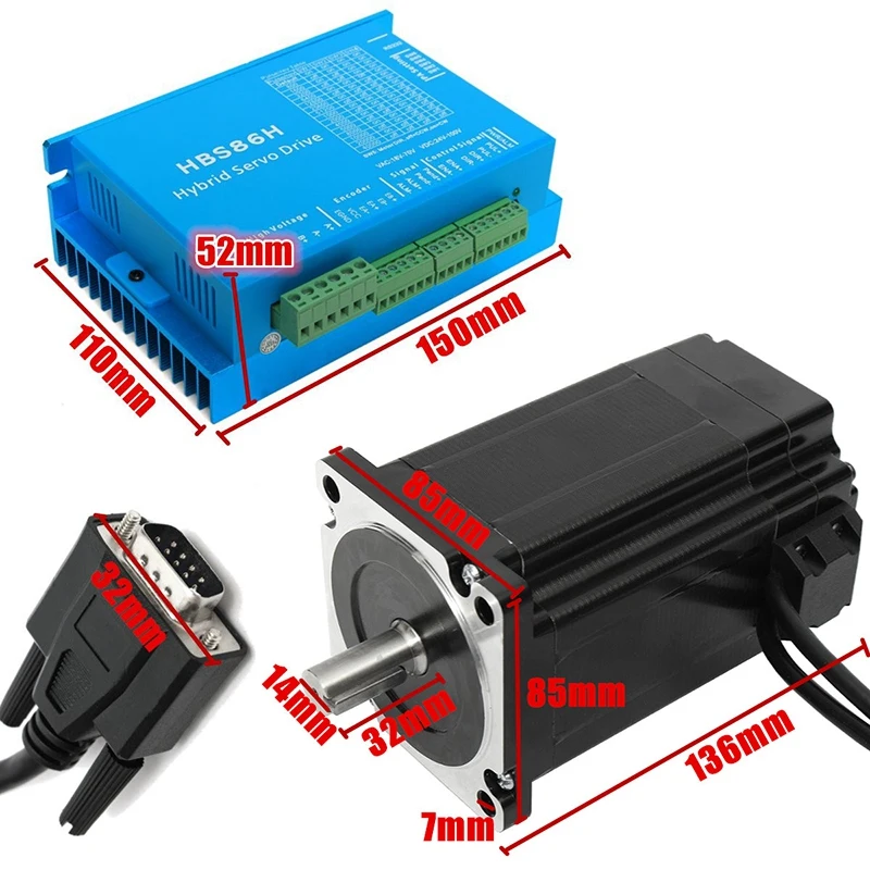 Top-6A HSS86 Гибридный шаговый Драйвер набор контроллеров cnc Nema34 замкнутый контур 8.5N.M Servo Мотор шагового двигателя