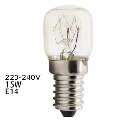 High-Temperature LED Bulb for Kitchen Appliances - 300°C Heat-Resistant E14 Base (15W Sliver)