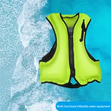 Adult Inflatable Swimming Life Vest Life Jacket Snorkeling Floating Surfing Water Safety Sports Life Saving Jackets Water Sports