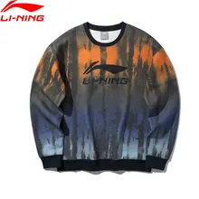 Li-Ning, мужские трендовые толстовки, обычная посадка, 66% хлопок, 34% полиэстер, подкладка, удобные спортивные свитера AWDP575 MWW1627