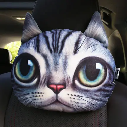 

3D Cat Dog Shape Headrest Sofa Cushion Doll Car decoration chair pad Birthday Wedding Gifts Home Chair Pillow Head Rest