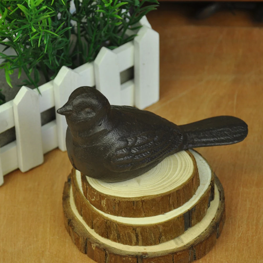 

Rural Cast Iron Vintage Guard Crafts Decorative Bird Shaped Wedge Holder Wall Furnishings Door Stop Home Ornaments Protection