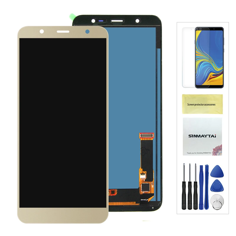 Adjustable Gold Для samsung Galaxy J8 J800 экран ЖК-дисплей сенсорный экран регулировка яркости Pancel sm-j800m J810F J810Y Замена - Цвет: Adjustable Gold