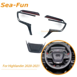 Garniture de volant pour Toyota Highlander 2020 2021 2022, couverture décorative, cadre ABS, accessoires d'intérieur chromés 