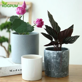 

Simple And Fresh European Flower Pots Breathable Round Straight Plant Flower Pots Gardening Home Christmas Decoration Supplies