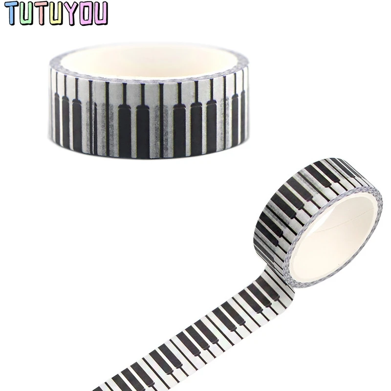 

PC355 Piano Keyboard Washi Tape Set Adhesive Tape DIY Decoration Sticker Scrapbooking Diary Masking Tape Stationery Supply
