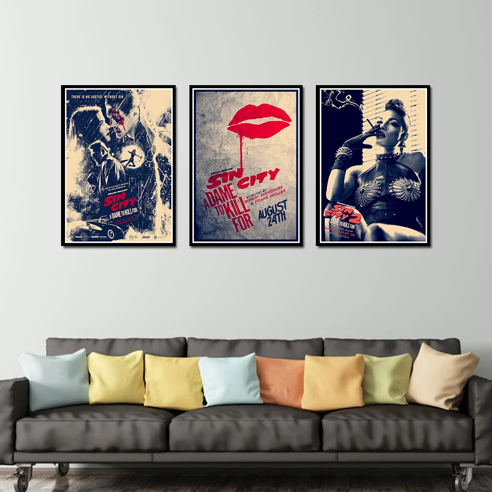 Sin City A Dame to Kill For B плакат декоративный DIY настенный холст стикер домашний бар