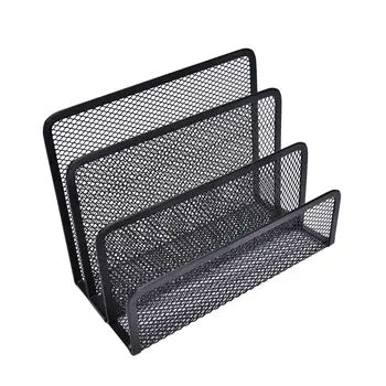 

Case Holder Home Office Store Stationery Black Metal Case Holder Mesh Bookend Anti-skid Shelf Book