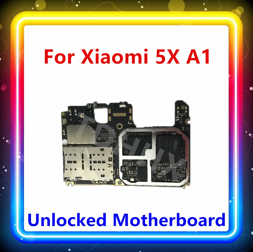 Unlocked for Xiaomi 5X A1 motherboard 64GB 32GB for MI 5X A1 replaced motherboard Android OS with chips logic board mainboard