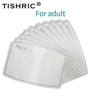 

TISHRIC 5 Layers Activated Carbon Mask Filter Anti Droplet Respirator Face Mask Kids Adult Anti Dust/Haze Protection Disposable