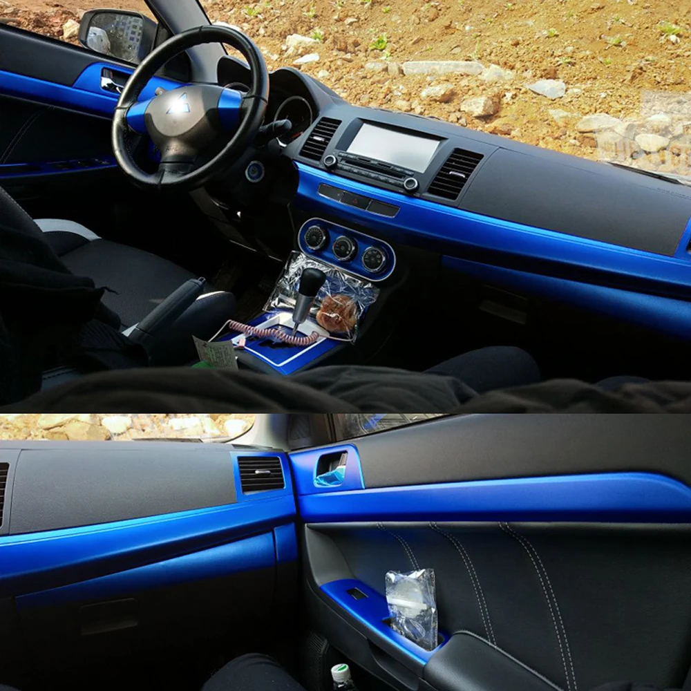 Для Mitsubishi Lancer EX2009- внутренняя Центральная панель управления дверная ручка наклейки из углеродного волокна наклейки аксессуары для стайлинга автомобилей