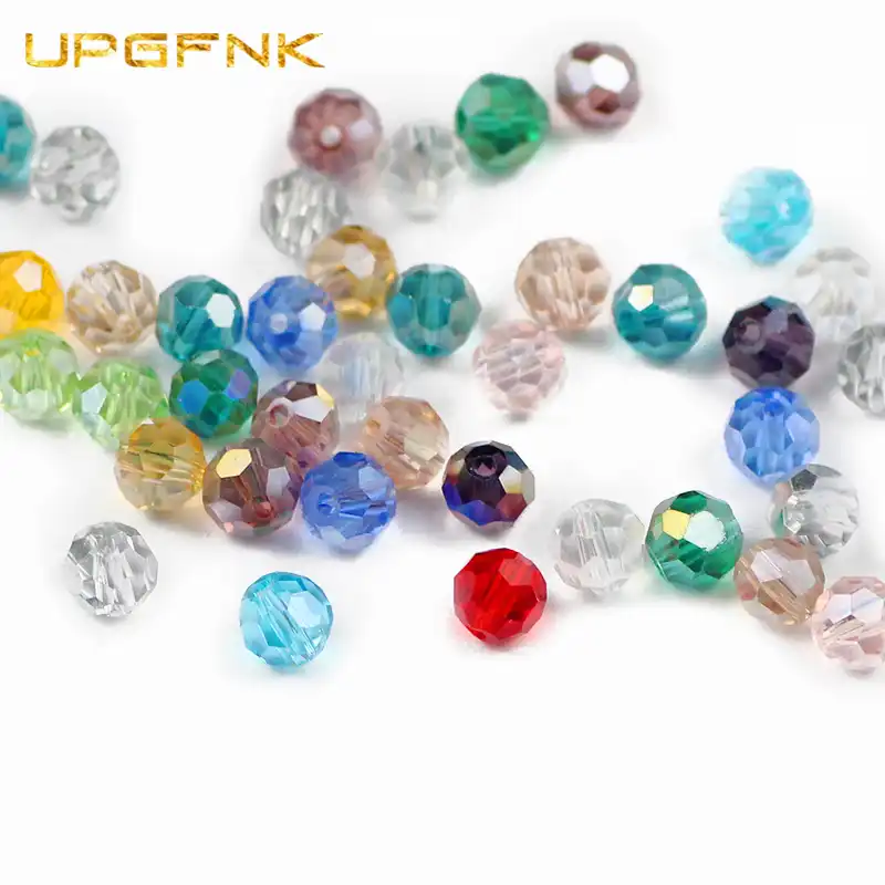 50Pcs Crystal Glass Waterdrop Loose Spacer Beads Crafts Jewelry Making 6×8mm#