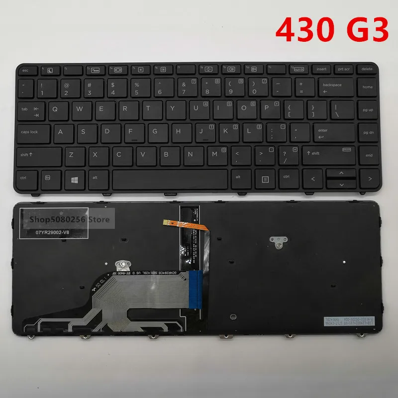 95% Новинка) клавиатура с подсветкой США для hp Probook 430 G3 430 G4 440 G3 G4 445 G3 клавиатура с подсветкой для ноутбука 935425-001 черный