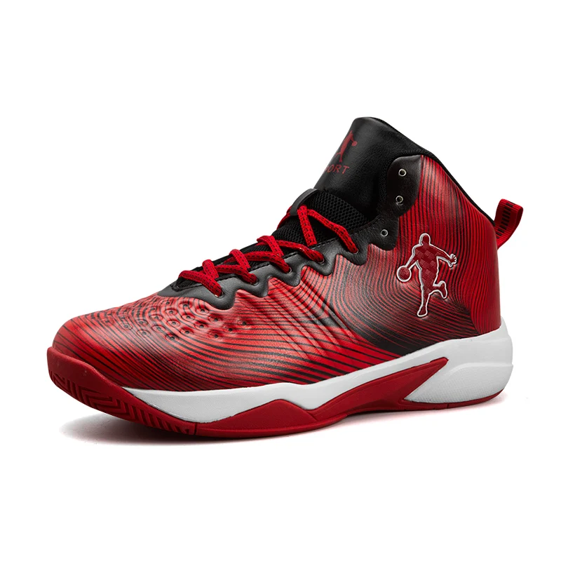 CINESSD/баскетбольные кроссовки; Uptempo Jordan; дышащие нескользящие спортивные кроссовки; ботильоны; уличная Баскетбольная обувь; кроссовки для мужчин - Цвет: Красный