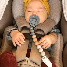 

2-Piece Set Pacifier Clip Silicone Beads Soother Nipple Holder Baby Anti-Drop Chain Clips Babies Accessories Newborn