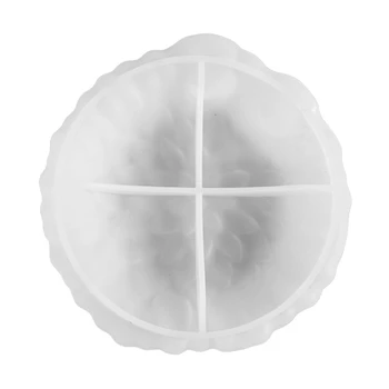 

Crystal Epoxy Resin Mold Leaf Plate Petal Storage Organizer Decor Silicone Mould 634D