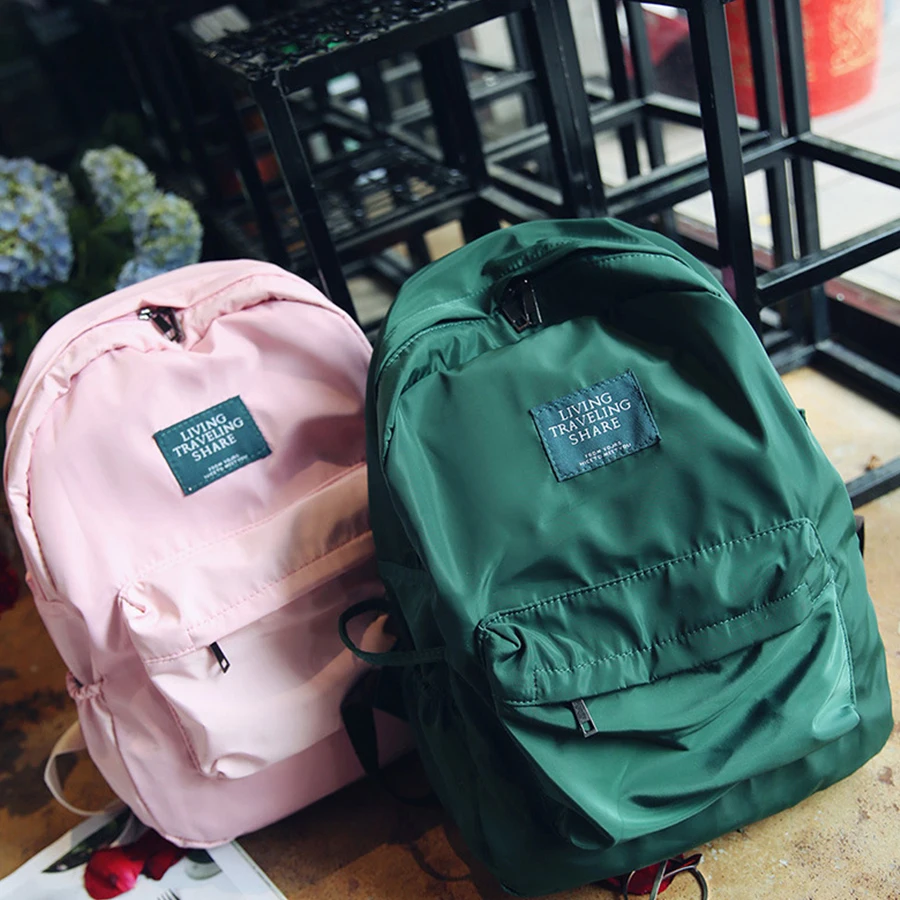 Новинка женская школьная сумка Модный женский рюкзак мягкая ткань дорожная для