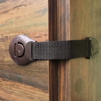 

5pcs/set Safety Cloth Belt Lock Protection Door Lock Cabinet Wardrobe Refrigerator Safe For Kid Child Baby Drawer Security