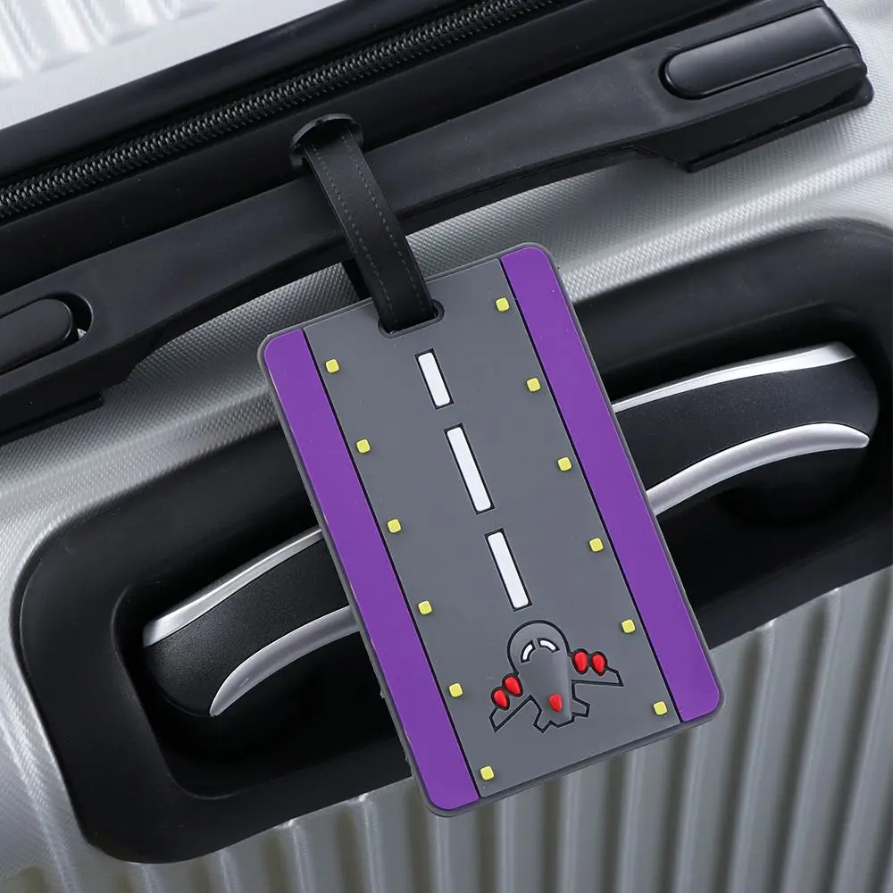Luggage Tag Novelty Personality Cute Letter PVC Rubber Suitcase Label Luggage Tag Handbag Pendant Travel Accessories Name ID Address Tags luggage tag