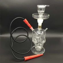 Дизайн специальная форма черепа прозрачное стекло наргиле кальян со светодиодной подсветкой боросиликатный кальян с черепом водные трубки для курения B