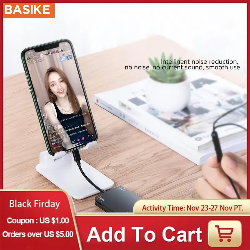 BASIKE Audio Adapter For Lightning to Dual DC 3 5mm Headphones Aux jack Phone Call Splitter Charging Adaptor For iPad For iPhone