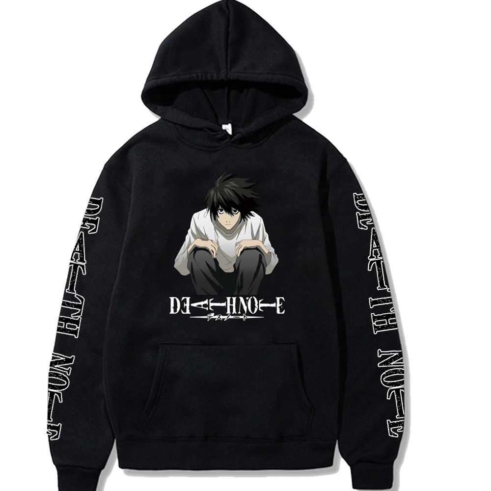 

Men Hoodies Death Note Men Pullovers Hoodies Sweatshirts Print Anime Hoody Streetwear Tops