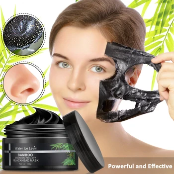 

Water Ice Levin Bamboo Charcoal Black Mask Peel Off Nose Blackhead Dead Skin Deep Clean Blackhead Pores Shrink Face Care Tool