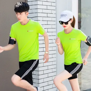 

Summer Sports Set MEN'S Short Sleeve Shorts Running Couples Sports Set WOMEN'S Suit Casual Sports Clothing Two-Piece Set