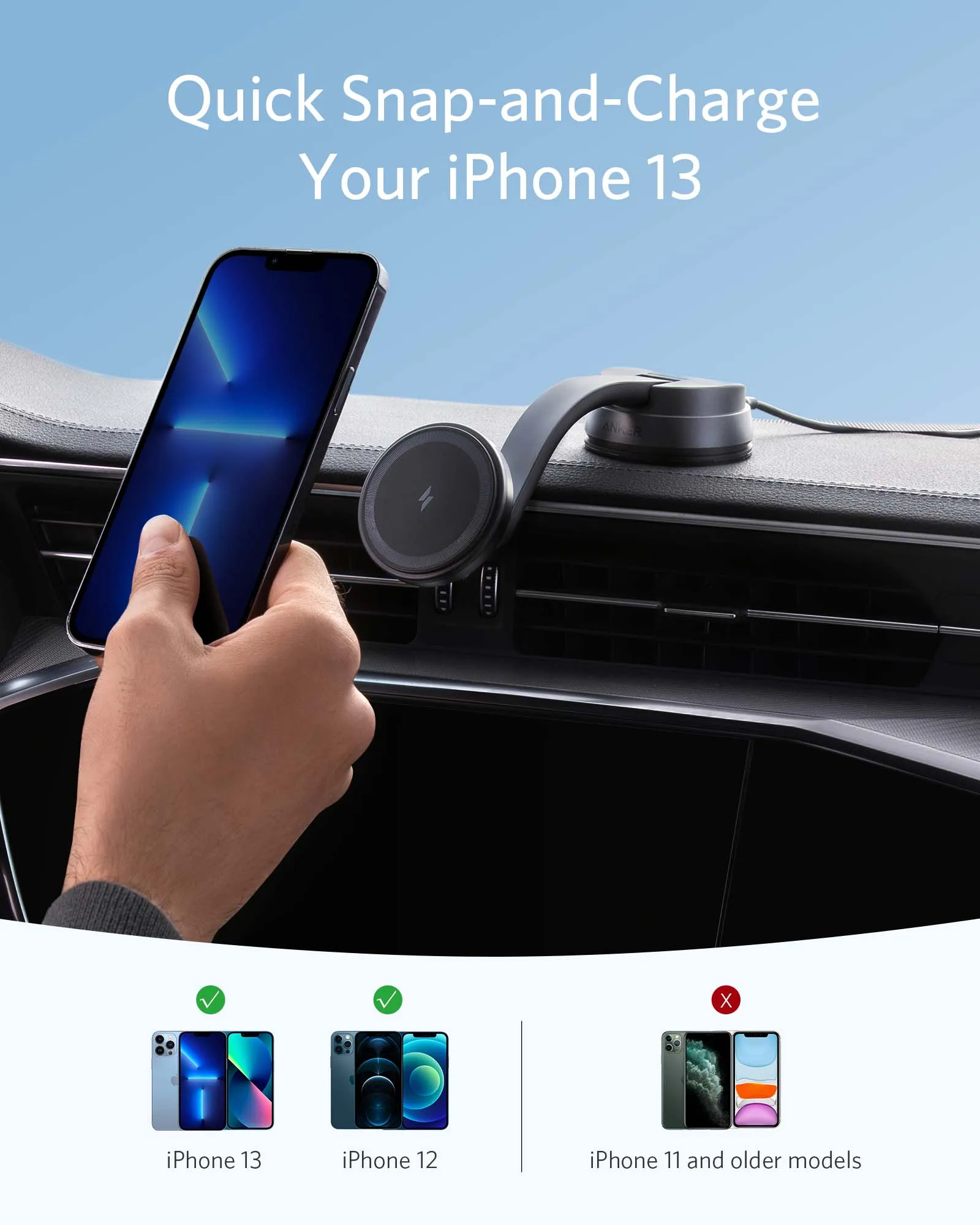 Wireless Charger Best Iphone 12 Magnetic Car Mount Anker 613