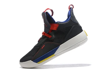 

Nike Air Jordan 33 Men Basketball Shoes Male Sports Shoes AJ33 Daily Leisure Outdoor Sneakers Breatheable Black Blue 40-46