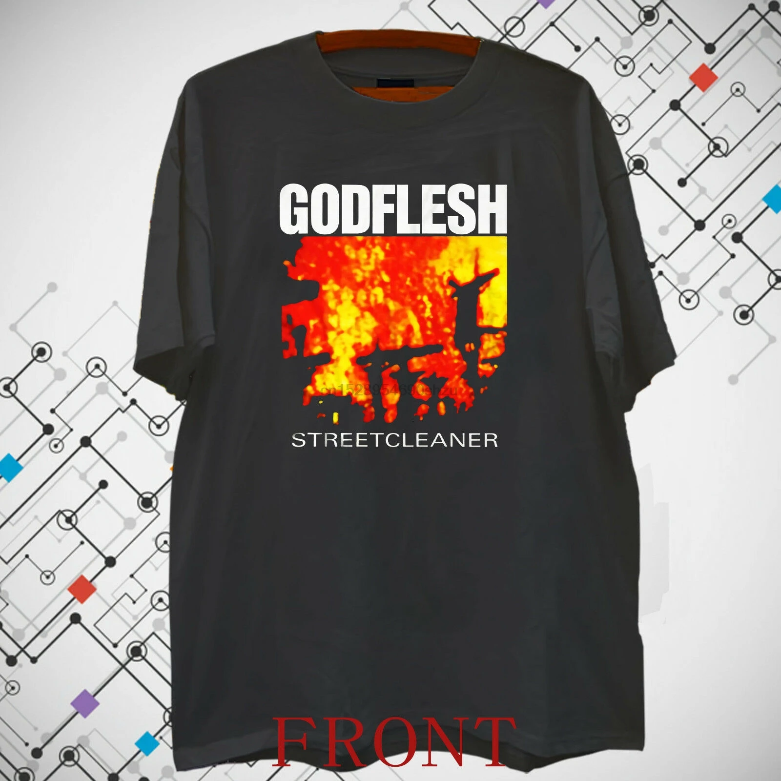 GODFLESH-Godflesh Мужская черная футболка тройник S-3XL |