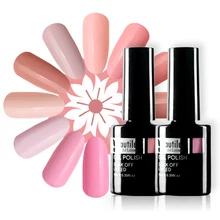 1 шт. УФ светодиодный светильник розовый натуральный цветок кожи замочить от УФ светодиодный Гель-лак для ногтей Гель-лак покрытые лаком ногти лак 10 мл