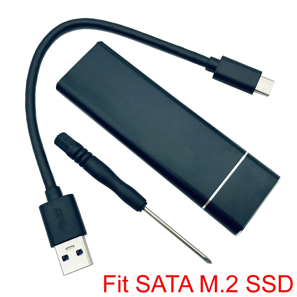 USB 3,1 для M.2 NVME PCIe SSD корпус, NVME M-Key для type C чехол-адаптер для nvme SSD, USB3.1 для M.2 NGFF SATA SSD чехол - Цвет: Black M.2 SATA case