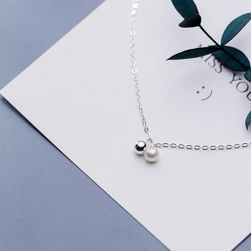 Браслет на ногу Trustdavis из 100% серебра 925 пробы с искусственным жемчугом 20 5